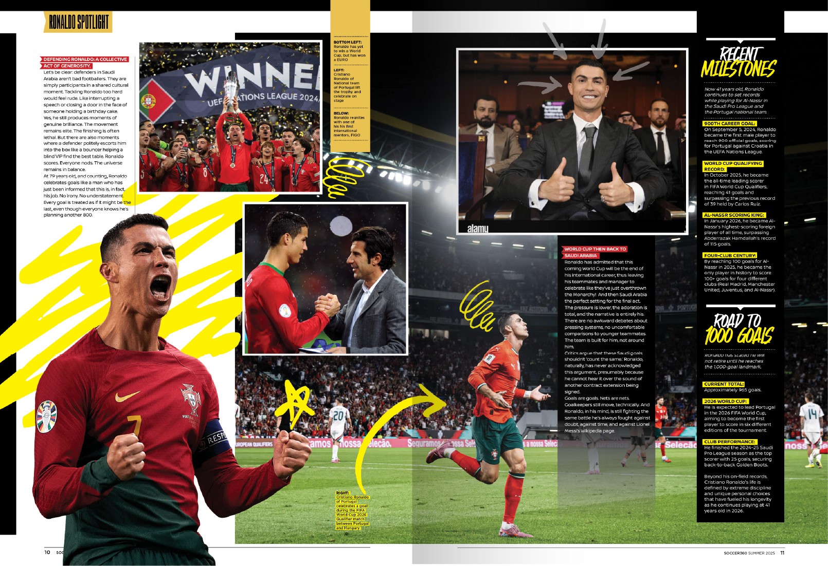 Soccer 360 feature spread
